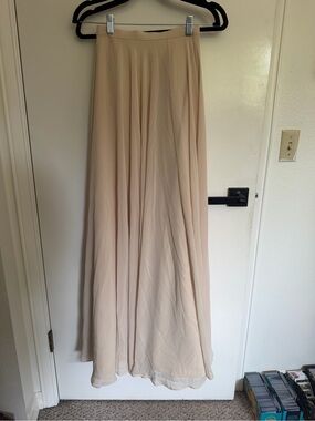 Revelry Maxi Skirt in Nude Champagne